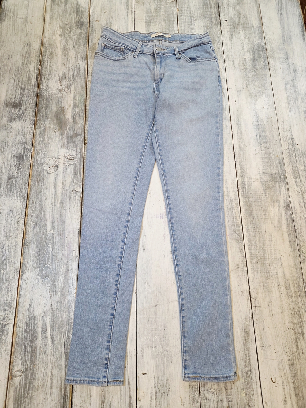 Levi's 711 Women's Light Blue Mid Rise Skinny Jeans sz 27
